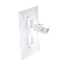(UL Listed) VCE 2 Port Wall Plate Standard Size Decorator Wallplates Keystone Jack Modular Inserts - White 10-Pack