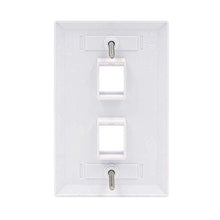 (UL Listed) VCE 2 Port Wall Plate Standard Size Decorator Wallplates Keystone Jack Modular Inserts - White 10-Pack