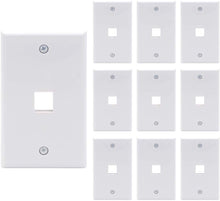 (UL Listed) VCE 2 Port Wall Plate Standard Size Decorator Wallplates Keystone Jack Modular Inserts - White 10-Pack