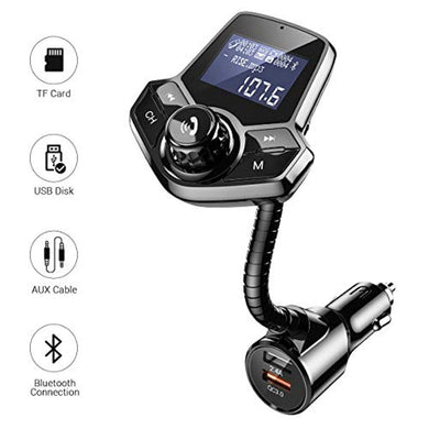 AINOPE Bluetooth FM Transmitter for Car, Upgrade V4.2 Car Radio Bluetooth Adapter