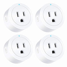 Amysen Smart Wi-Fi Plug（4-Pack）, Smart Outlet Mini Socket No Hub Required, Control Your Devices from Anywhere Works with Alexa and Google Assistant