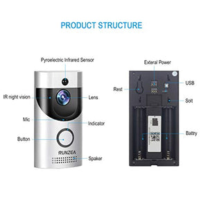 Wireless Smart Doorbell,EwiseeLive WiFi Video Doorbell,720P HD Security Camera