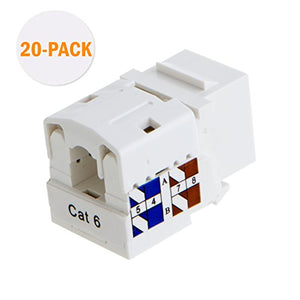 CableCreation 20-Pack Cat6 / RJ45 Keystone