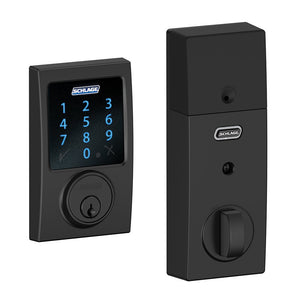 Schlage Z-Wave Connect Camelot Touchscreen Deadbolt with Built-In Alarm, Satin Nickel, BE469 CAM 619, Works with Alexa via SmartThings, Wink or Iris