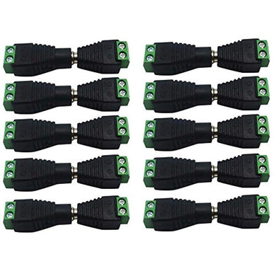 Led Strip Connector 5.5x2.1mm DC Male & Female Solderless Led Lighting Accessories for Led Power Supply Adapter and CCTV Camera Strip (20 Pack))
