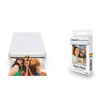 Polaroid ZIP Wireless Mobile Photo Mini Printer (White) Compatible w/ iOS & Android, NFC & Bluetooth Devices