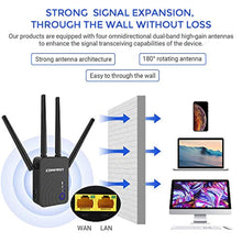 1200 Mbps WiFi Range Extender 2.4 GHz and 5.8 GHz