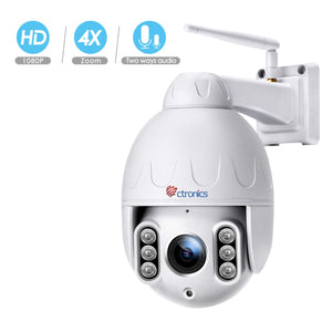 Ctronics PTZ Camera Outdoor,1080P WiFi Security IP Camera, 355° Pan 120° Tilt 4X Optical Zoom,