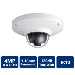 4MP HDCVI REAL TIME WDR FISHEYE CAMERA, 1.18MM PANORAMIC