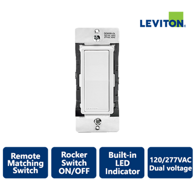 LEVITON DECORA SMART DUAL VOLTAGE REMOTE MATCHING SWITCH