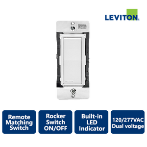 LEVITON DECORA SMART DUAL VOLTAGE REMOTE MATCHING SWITCH