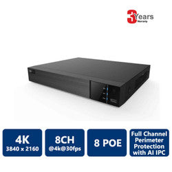 EYEONET 8CH 8POE 4K REAL TIME NVR(NVR-63108-8P-N2)