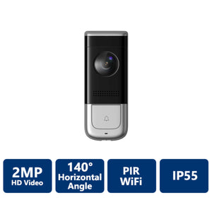 2MP PIR 140° FOV TRUE WDR WIFI VIDEO DOORBELL